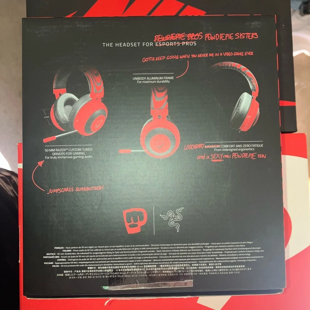 Like New Razer Pewdiepie Limited Edition Kraken Pro Gaming Headset